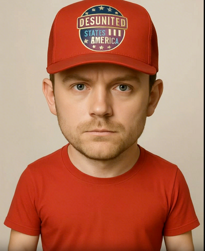 Desunited States of America Trucker Hat — Vintage Political Statement Cap