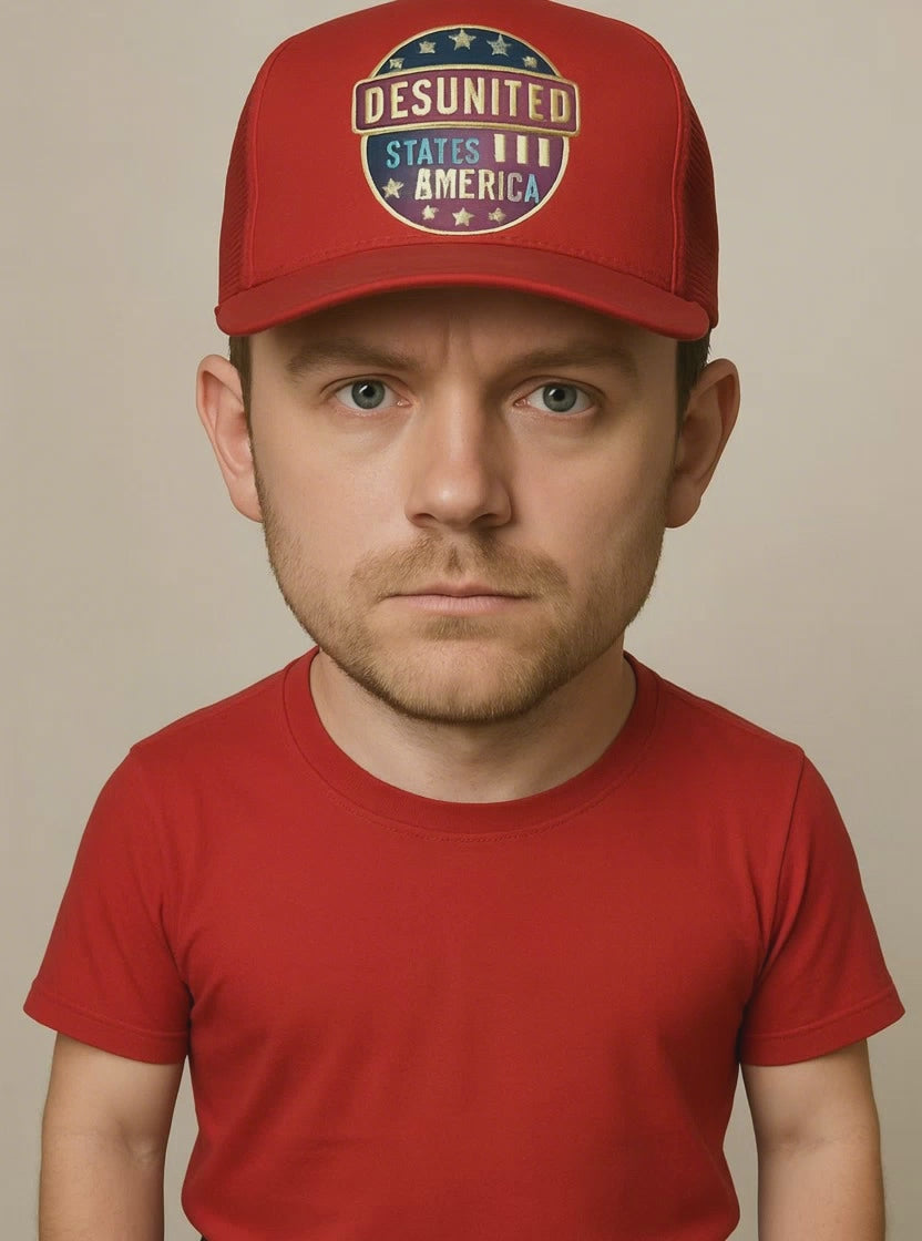 Desunited States of America Trucker Hat — Vintage Political Statement Cap