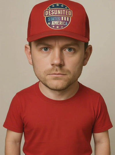 Desunited States of America Trucker Hat — Vintage Political Statement Cap