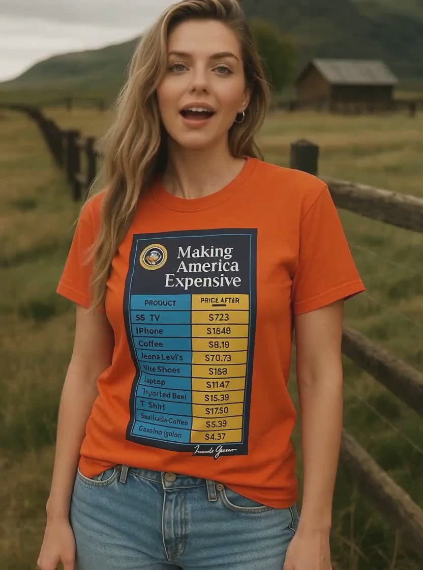 T‑Shirt — "Making America Expensive" Price Comparison Graphic Tee